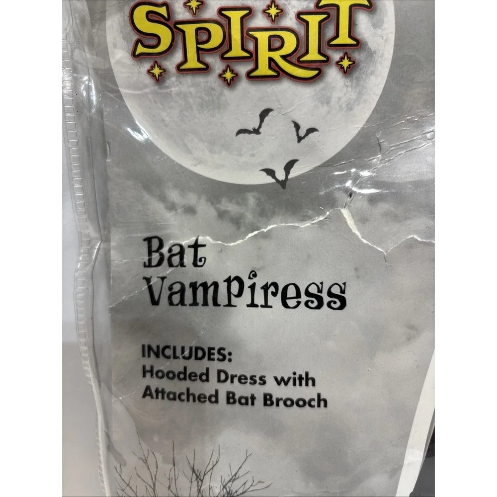 New Girls Bat Vampiress Black & Red Costume Dress Size Large 12-14 SPIRIT